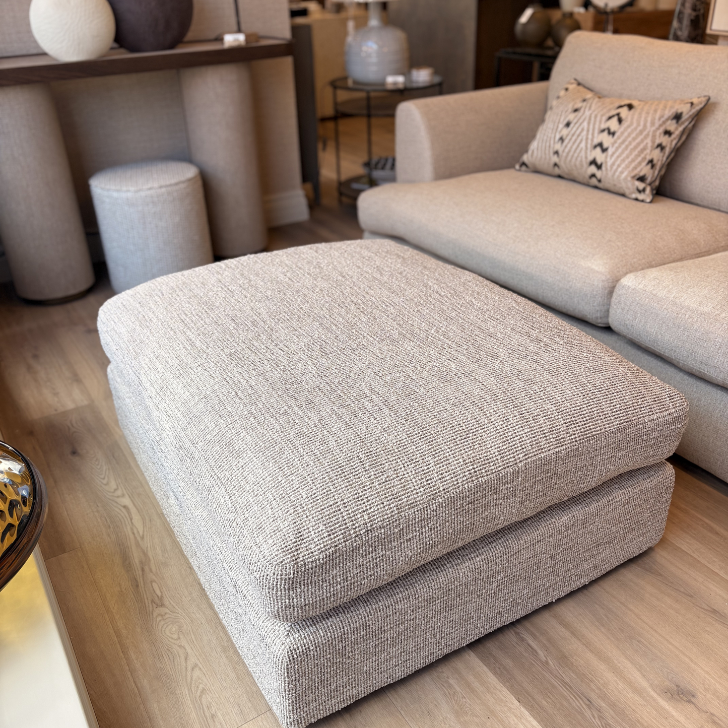 Textured Weave Christy Ottoman