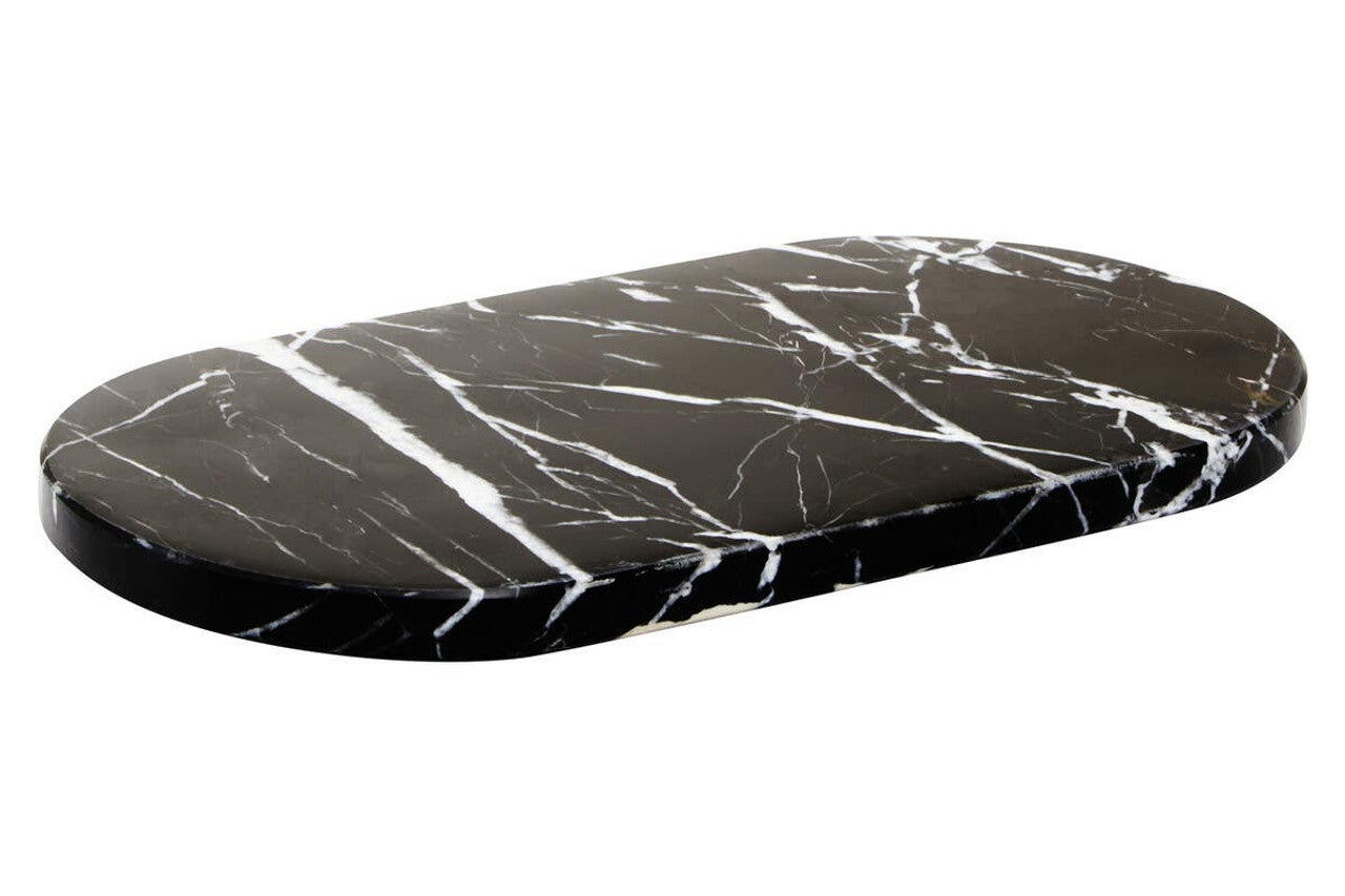 Salmo Oval Black Marble Chopping and Serving Board