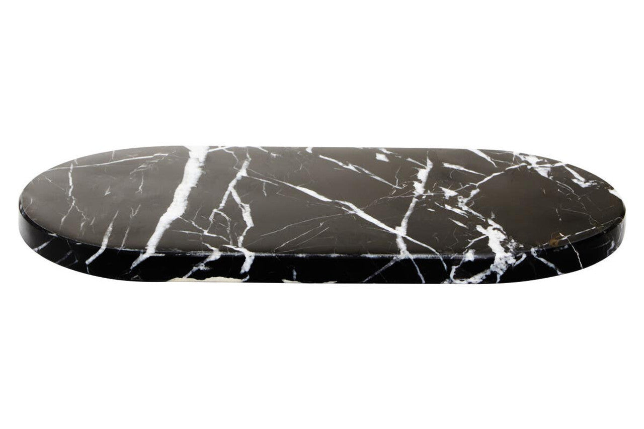 Salmo Oval Black Marble Chopping and Serving Board