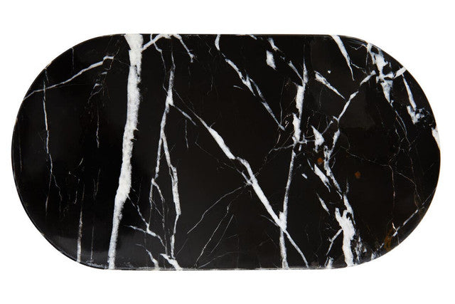 Salmo Oval Black Marble Chopping and Serving Board