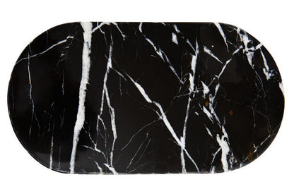 Salmo Oval Black Marble Chopping and Serving Board