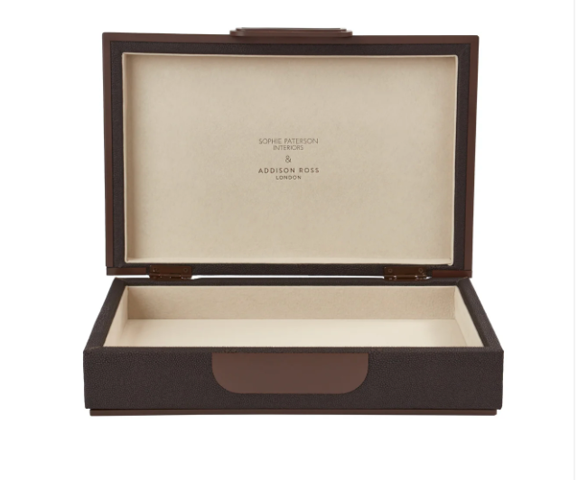 Sophie Paterson Large Anthracite Faux Shagreen Box