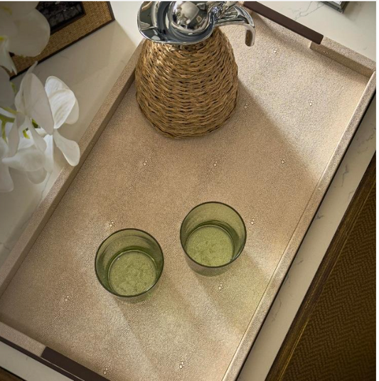 Sophie Paterson Large Ecru Shagreen Tray