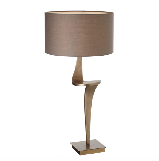 Brass Twist Table Lamp - Left Hand