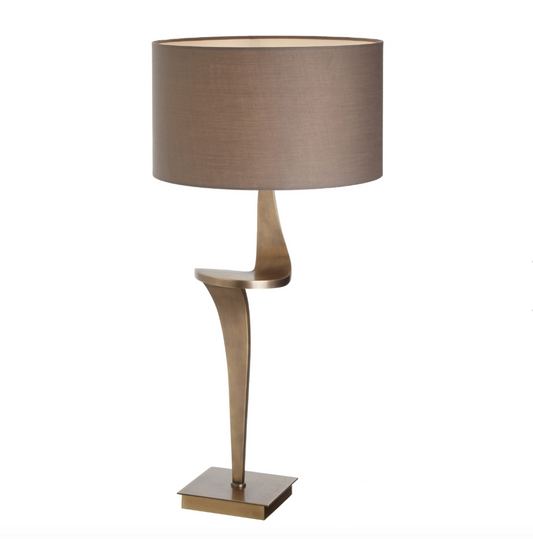 Brass Twist Table Lamp - Right Hand