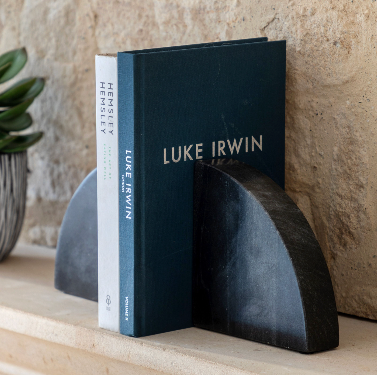 Tamera Marble Bookends Set of 2 Stone