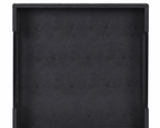 Set of 2 Black Faux Shagreen Trays