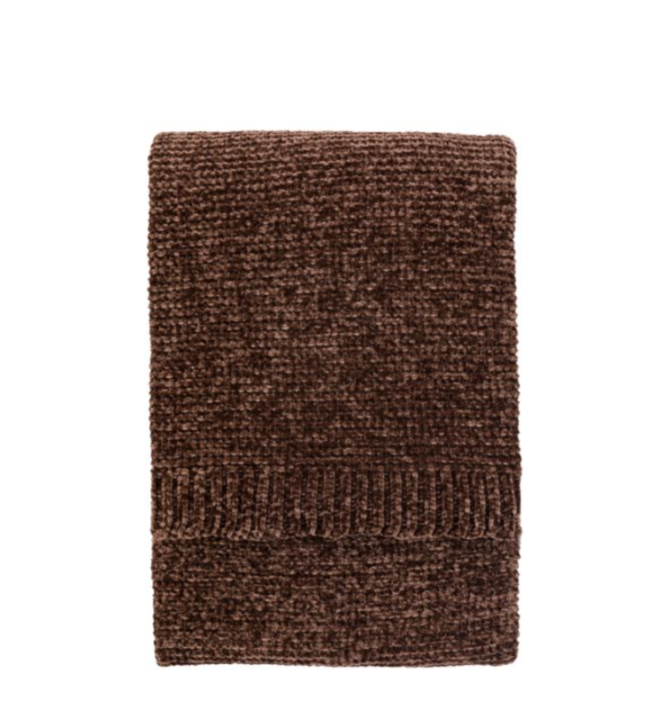 Deco Luxe Chunky Chenille Throw Chocolate