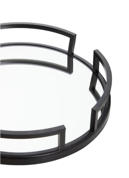 Cruzar Matte Black Mirrored Tray