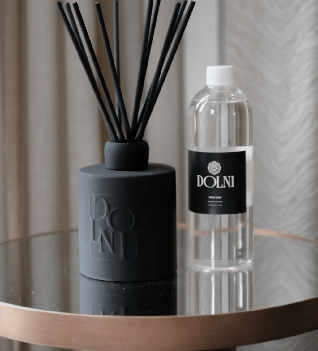 Dolni Large Black Ceramic Rodí Noir 500ml Reed Diffuser