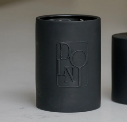 Dolni Large Black Ceramic 600g Tuberose & Sandalwood Candle