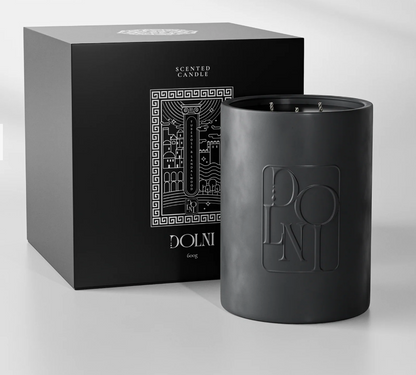 Dolni Large Black Ceramic 600g Tuberose & Sandalwood Candle