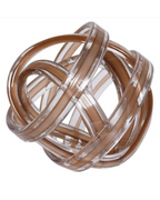 Twisted Brown Glass Knot