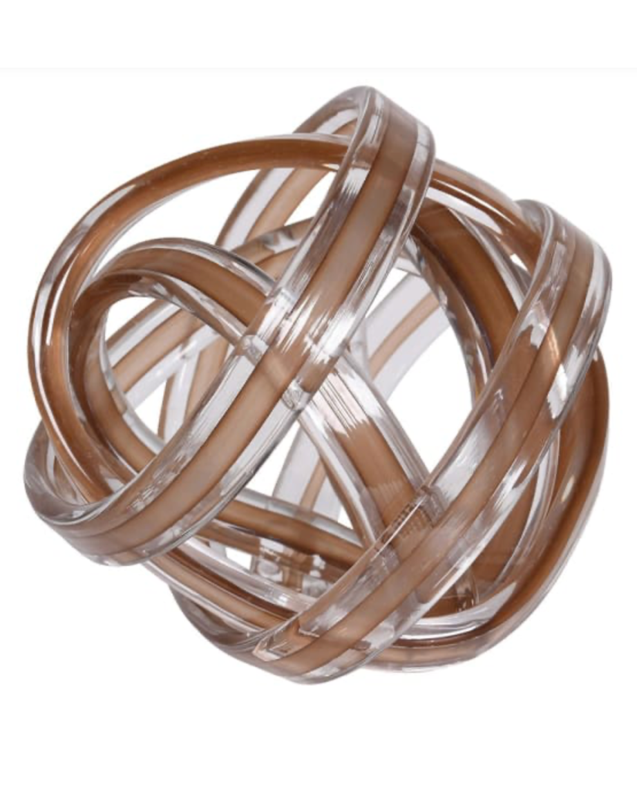 Twisted Brown Glass Knot