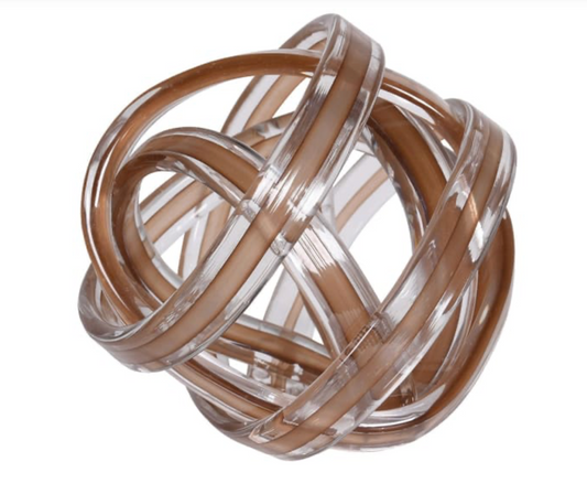 Twisted Brown Glass Knot
