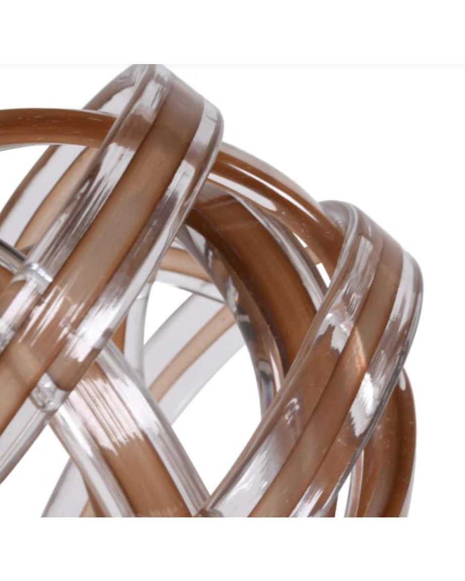 Twisted Brown Glass Knot