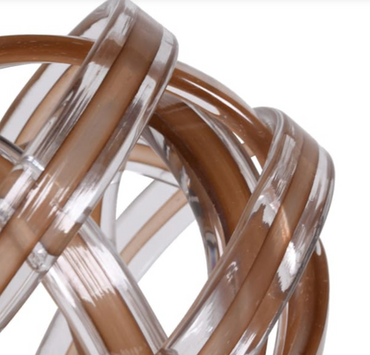 Twisted Brown Glass Knot