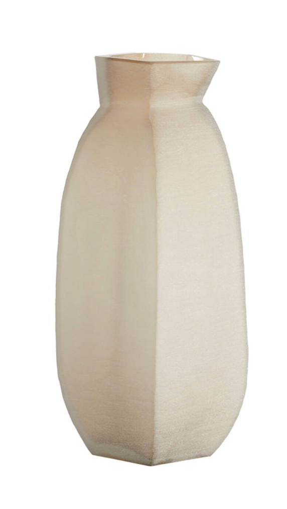 Veliko Light Brown Glass Vase - Tall