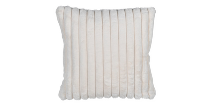 Cream Faux Rabbit Cushion