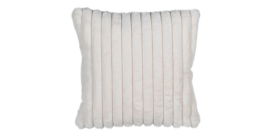 Cream Faux Rabbit Cushion