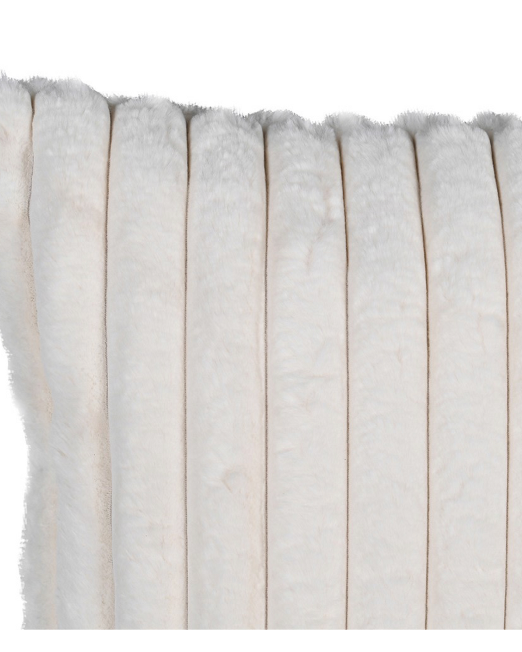Cream Faux Rabbit Cushion