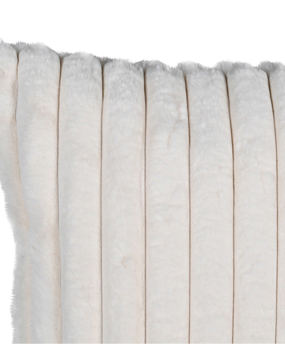 Cream Faux Rabbit Cushion