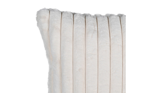 Cream Faux Rabbit Cushion