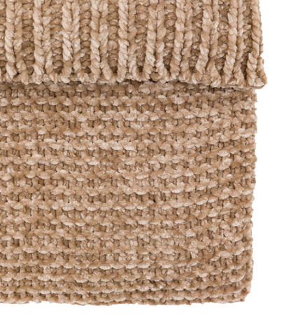 Deco Luxe Chunky Chenille Throw - Taupe