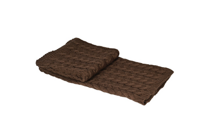 Mocha Knitted Throw