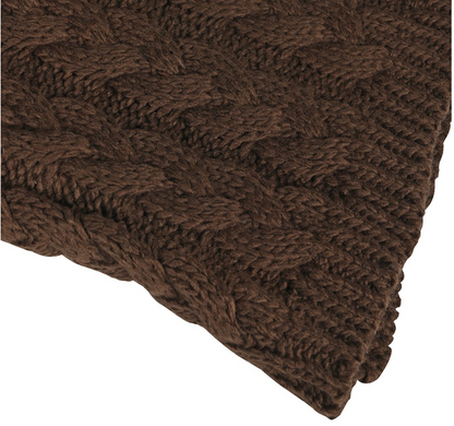 Mocha Knitted Throw