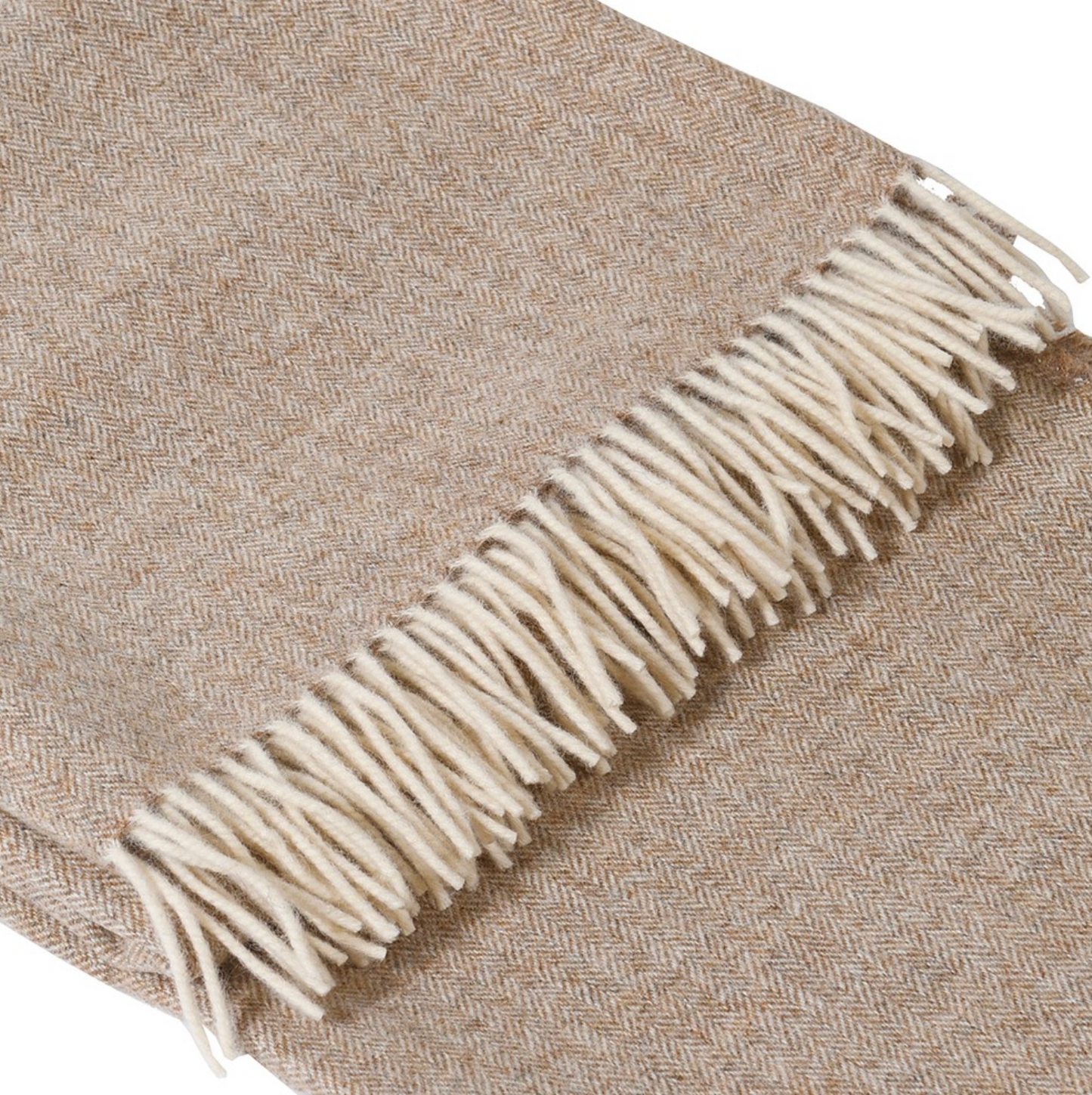 Driftwood Wool Fringe Throw