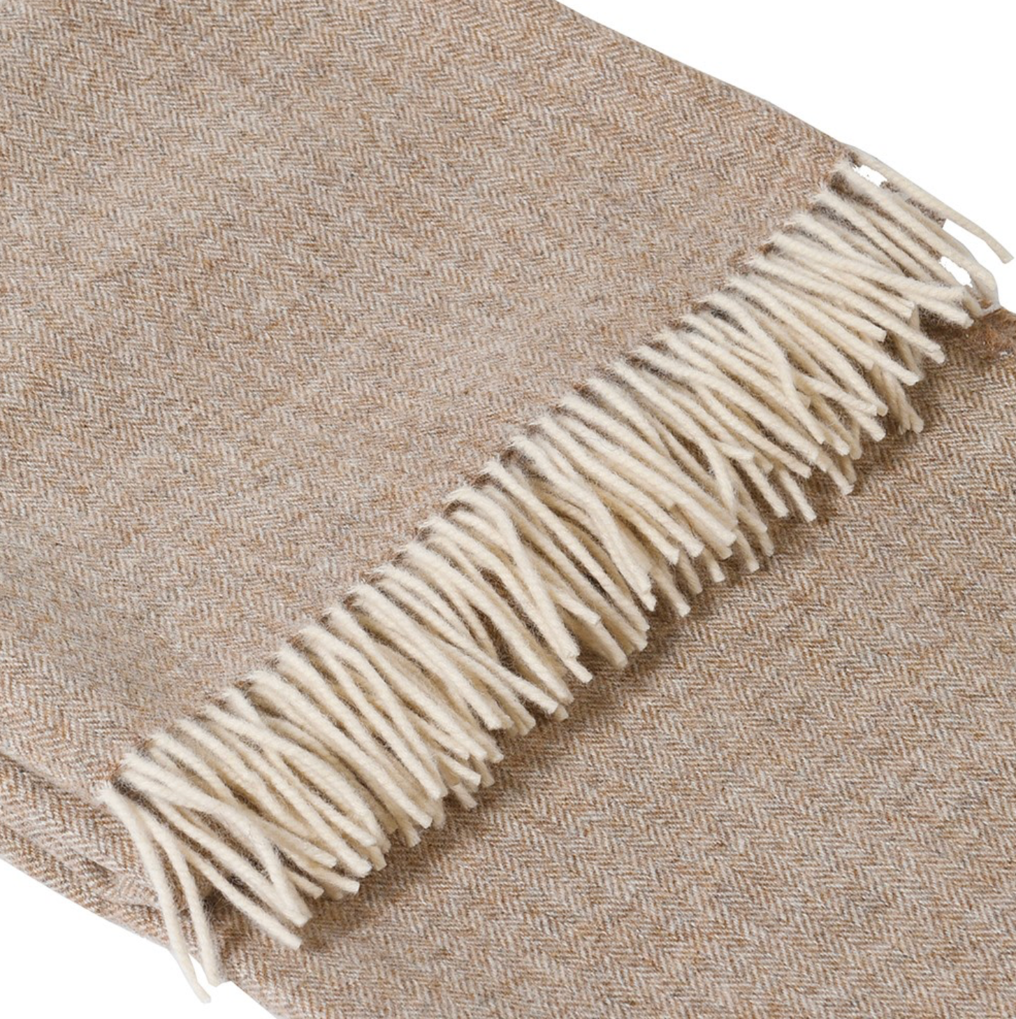 Driftwood Wool Fringe Throw