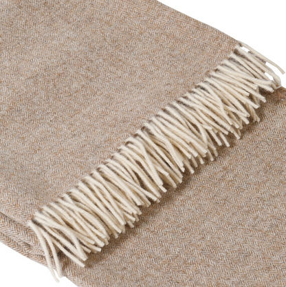 Driftwood Wool Fringe Throw