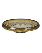 Amber Beehive Glass Bowl