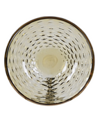 Amber Beehive Glass Bowl