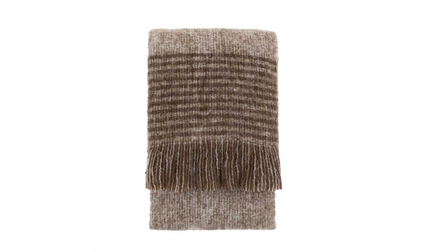 Faux Mohair Fringe Throw