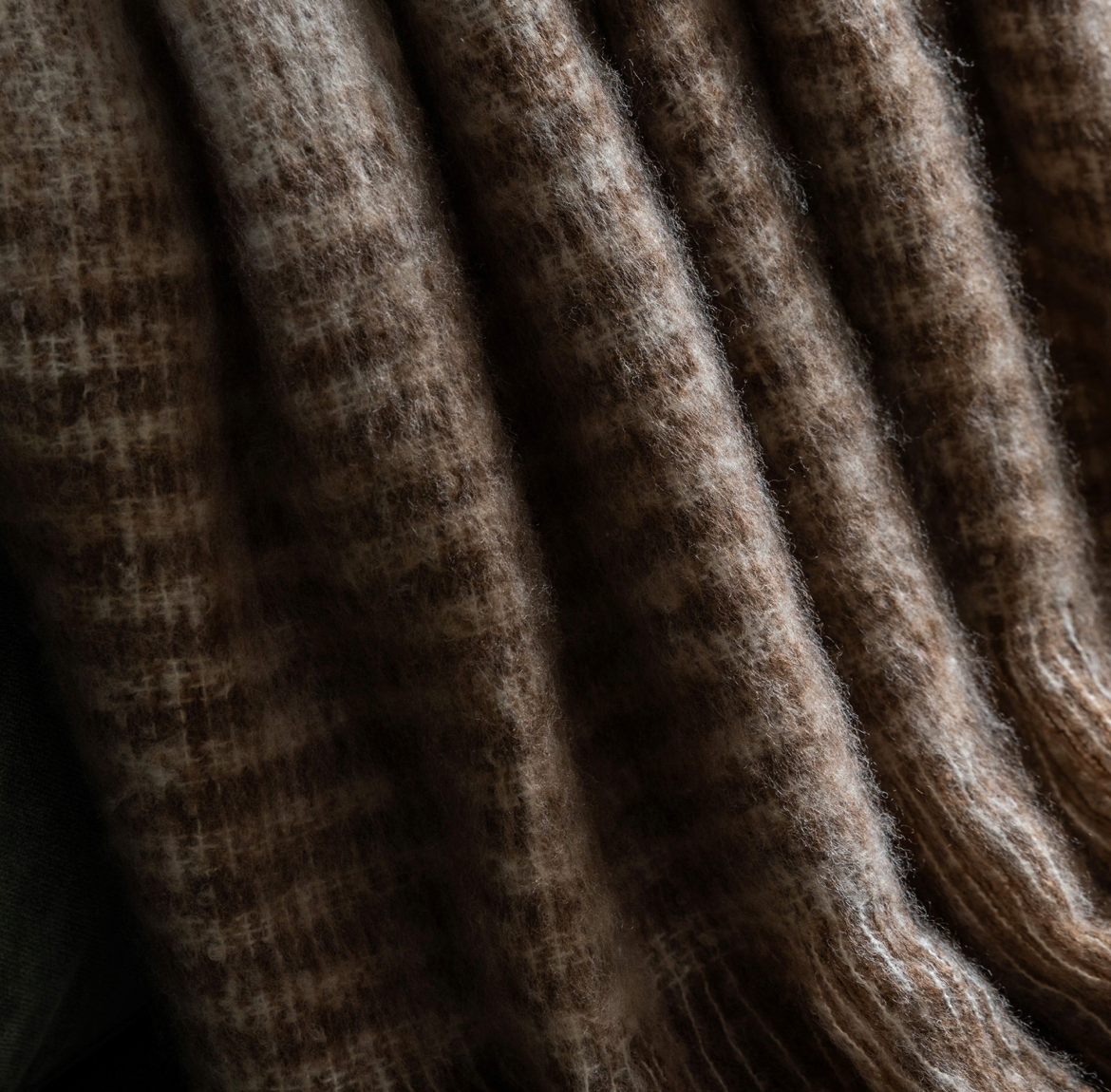 Faux Mohair Fringe Throw