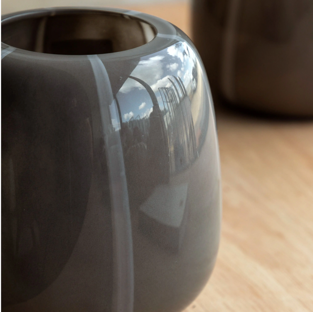 Claro Stripe Glass Vase - Small