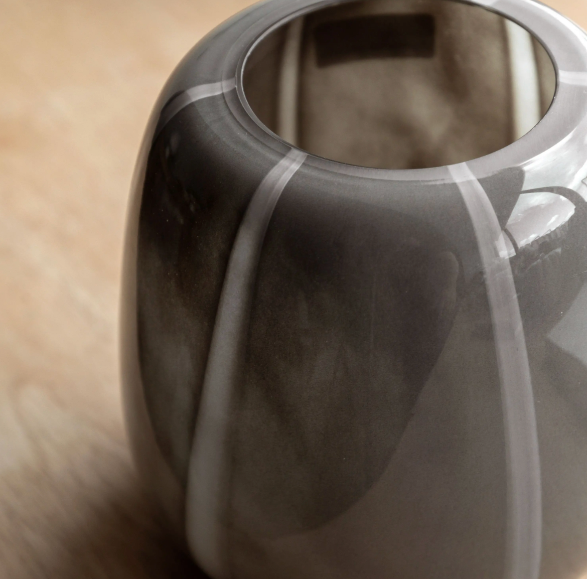 Claro Stripe Glass Vase - Small