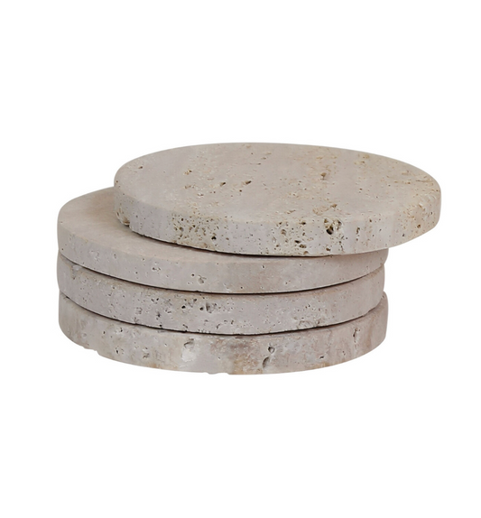 Travertine Coaster - Set of 4