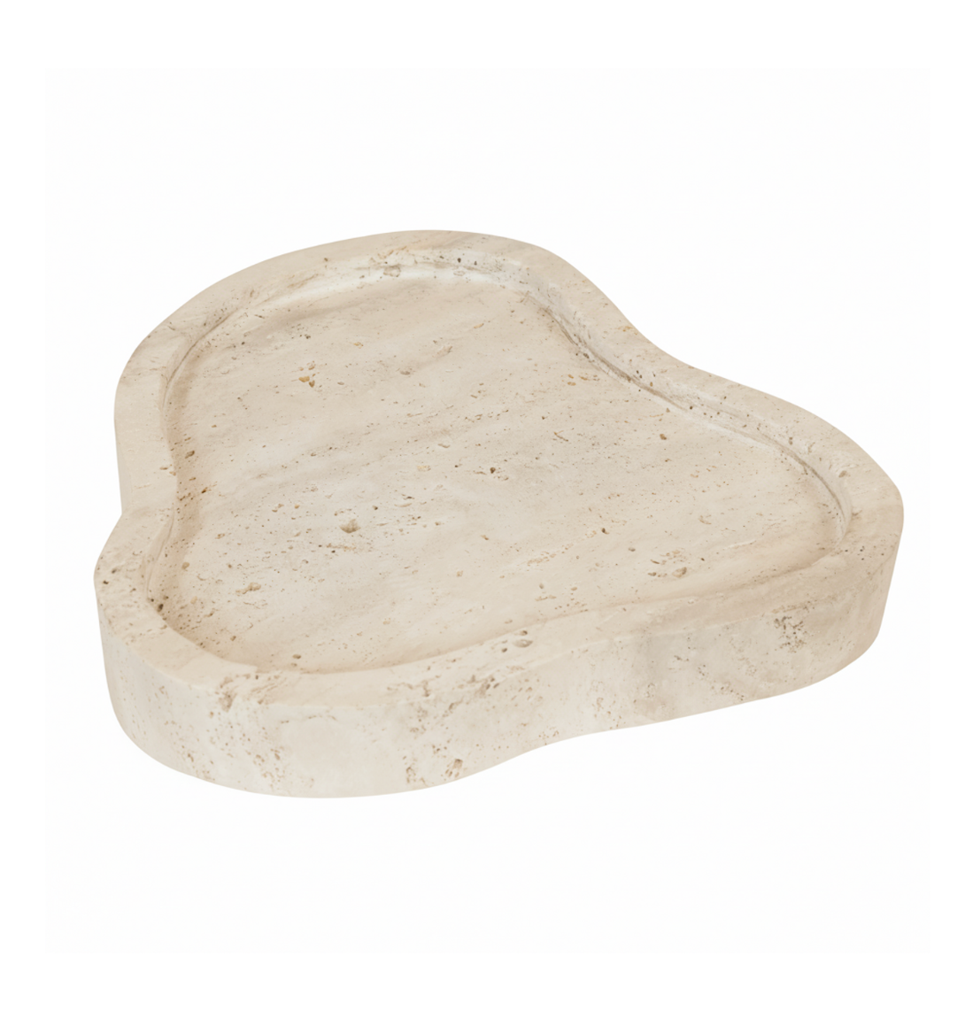 Tibor Travertine Irregular Tray