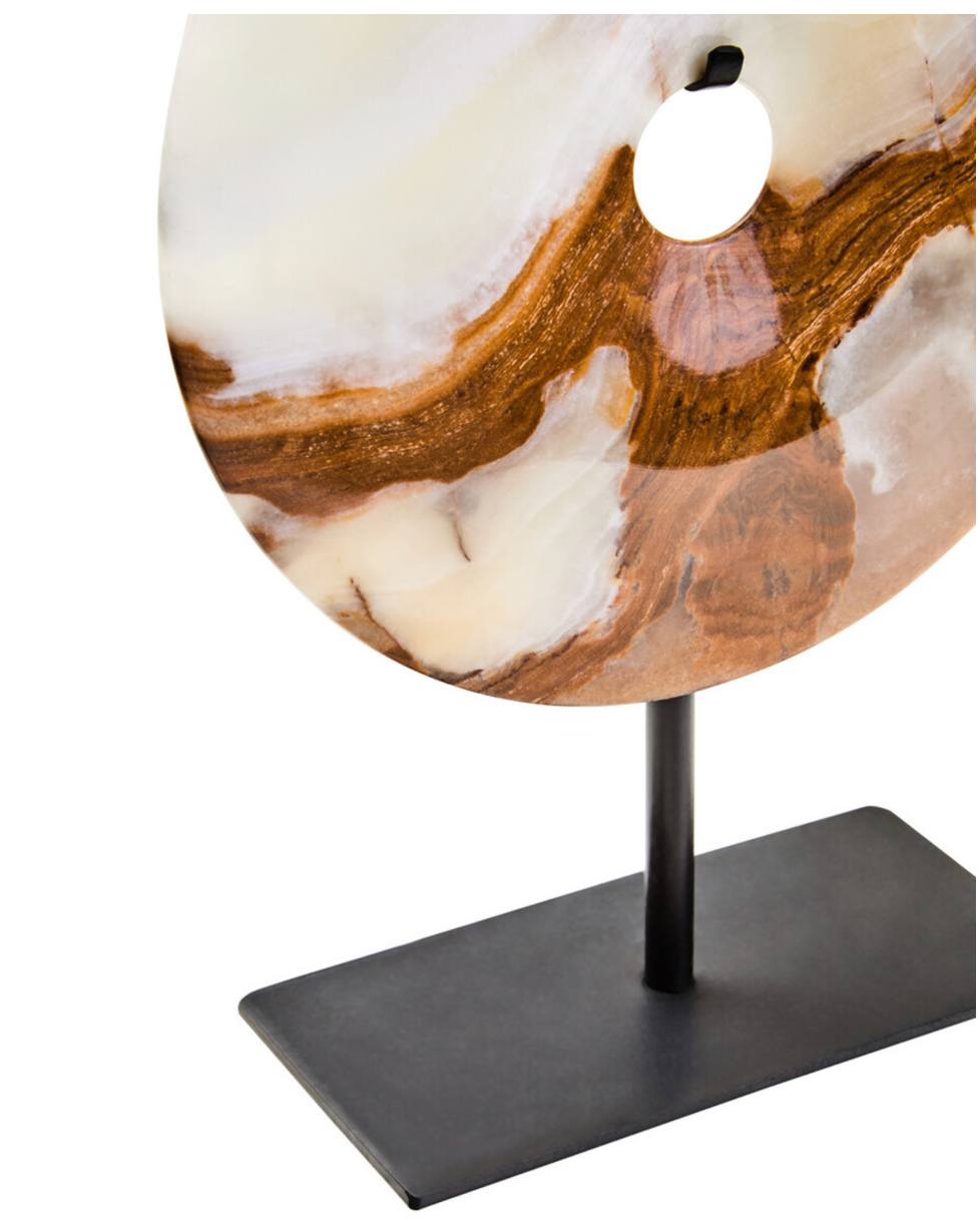 Oleena Small Round Onyx Disk
