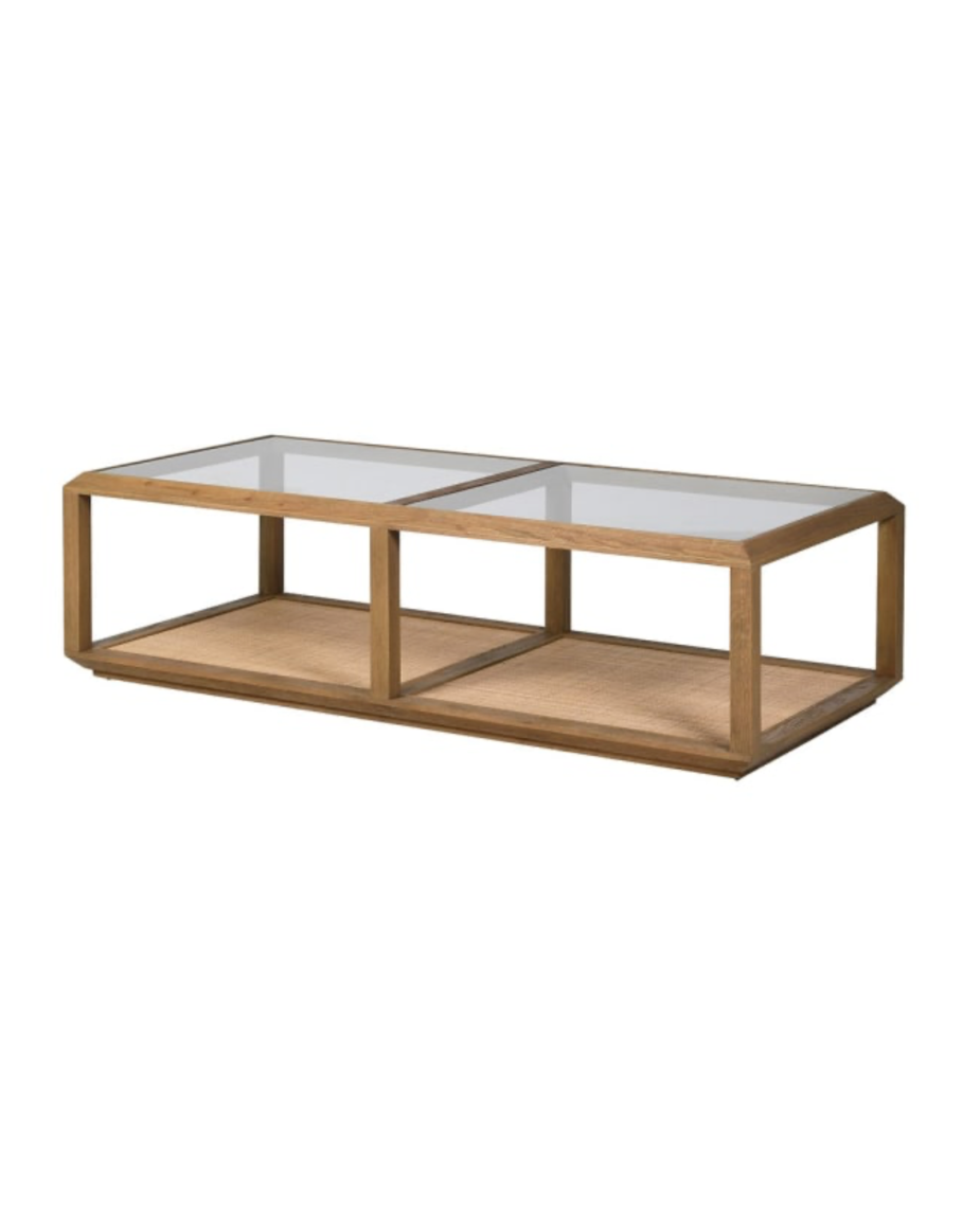 Oak and Glass Coffee Table