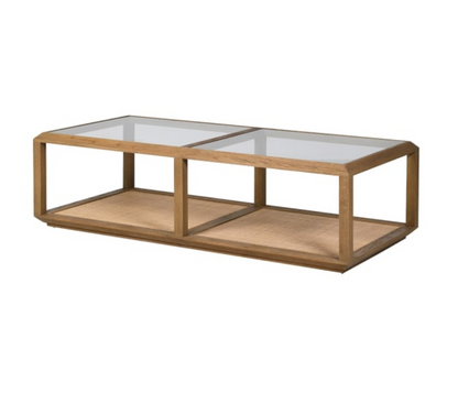 Oak and Glass Coffee Table