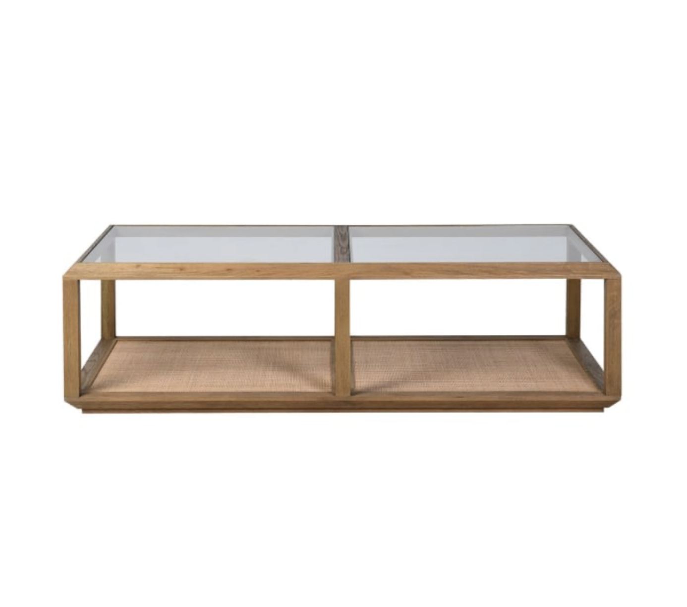 Oak and Glass Coffee Table