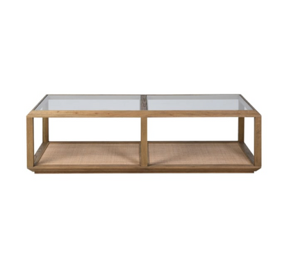 Oak and Glass Coffee Table