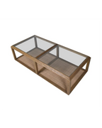 Oak and Glass Coffee Table