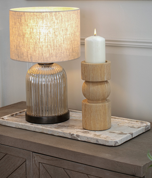 Kiara Plate Beige Marble