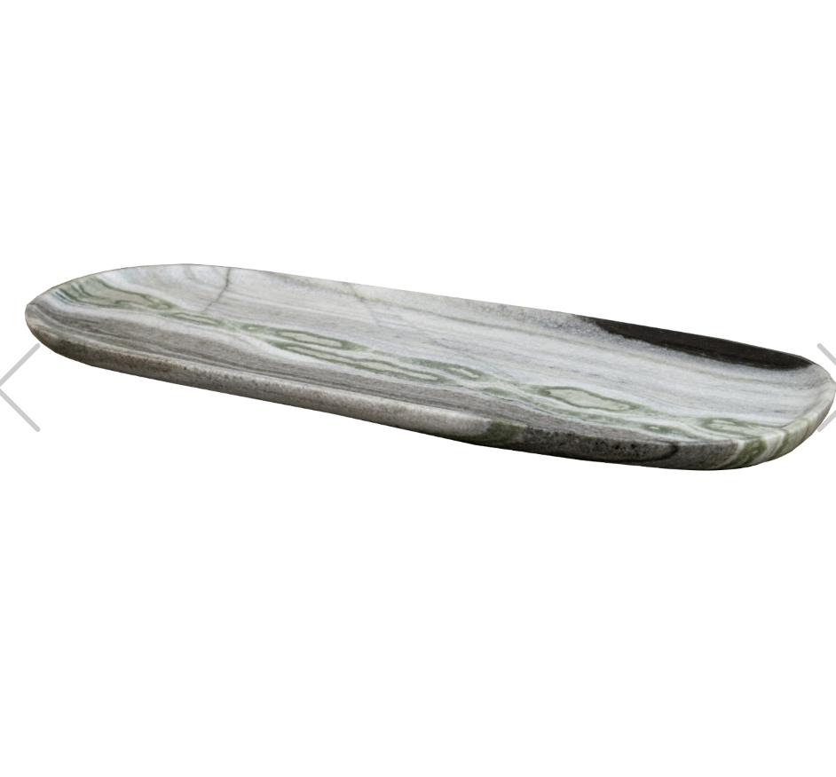 Kiara Black and White Oval Plate