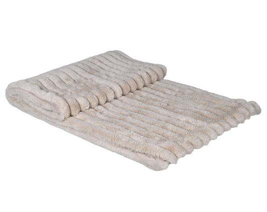 Truffle Faux Fur Throw